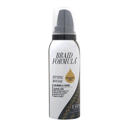 EBIN Braid Formula Calming & Shine Setting Mousse - Rosemary Mint 2.7oz