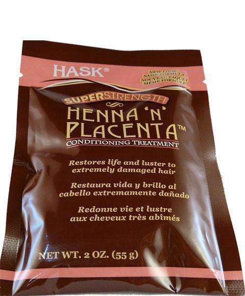Hask Henna n Placenta Packette -Super - Beautiful Black Hair