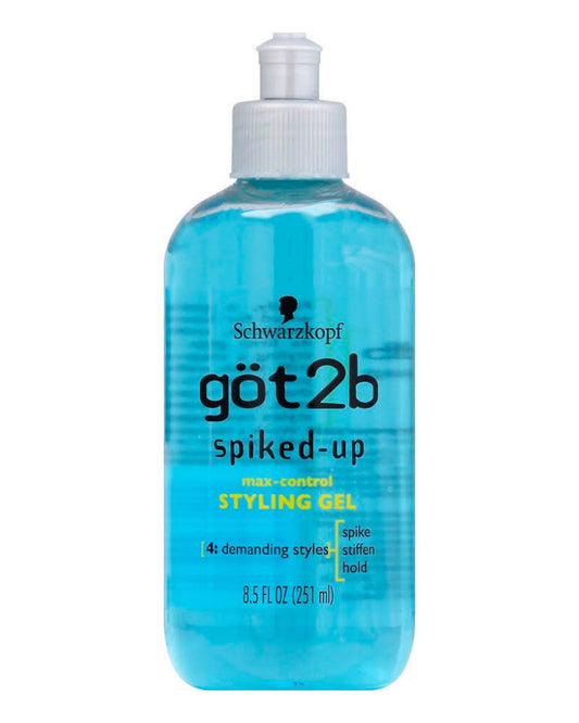 got2b Spiked Up Max Control Styling Hair Gel - Beautiful Black Hair