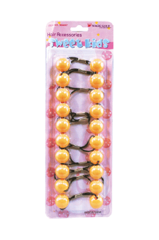 Magic Gold Hair Baubles - Round #R7 #2839 Yellow - Beautiful Black Hair