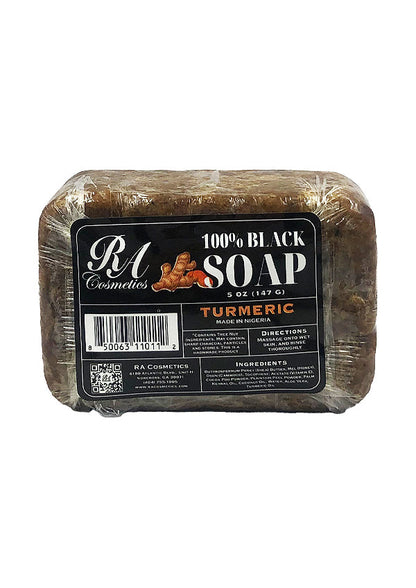 RA Cosmetics 100% Black Soap w/ Tumeric