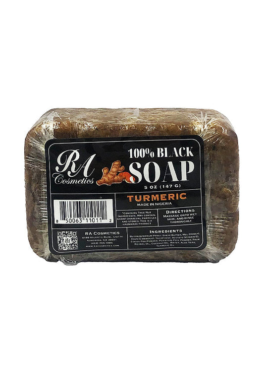 RA Cosmetics 100% Black Soap w/ Tumeric