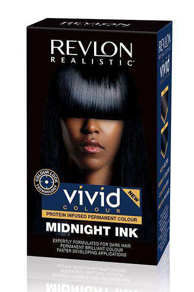 Revlon Realistic Vivid Hair Colour - Midnight Ink - Beautiful Black Hair