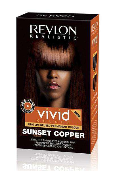 Revlon Realistic Vivid Hair Colour - Sunset Copper - Beautiful Black Hair