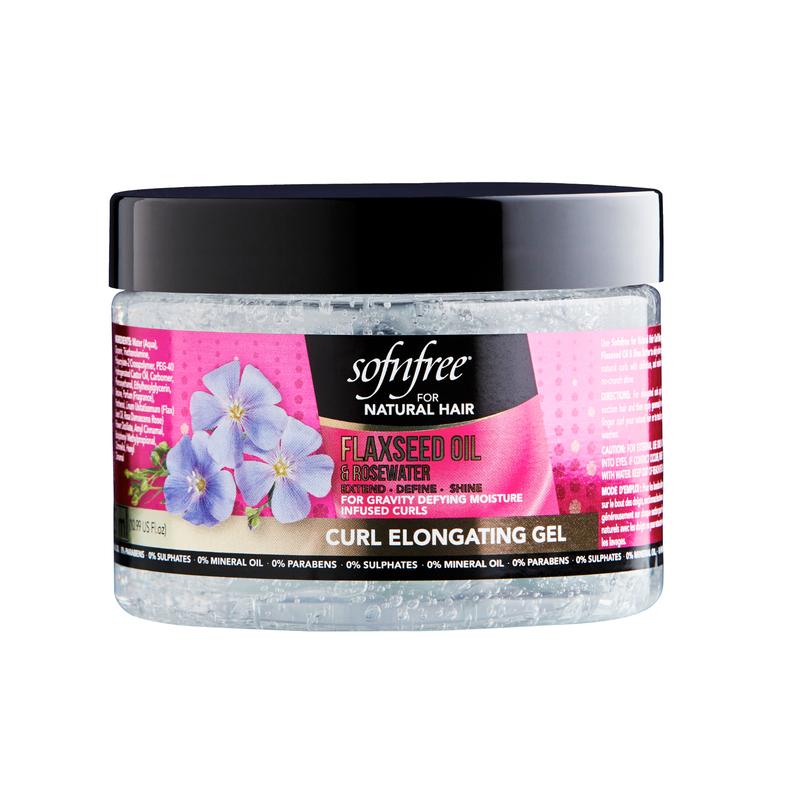 Sofn'free For Natural Flaxseed Oil & Rosewater Curl Elongating Gel - Beautiful Black Hair