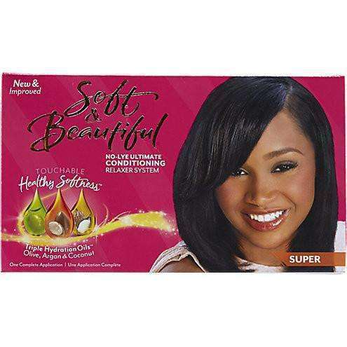 Soft & Beautiful No Lye Conditioning Relaxer Kit - Super - Beautiful Black Hair