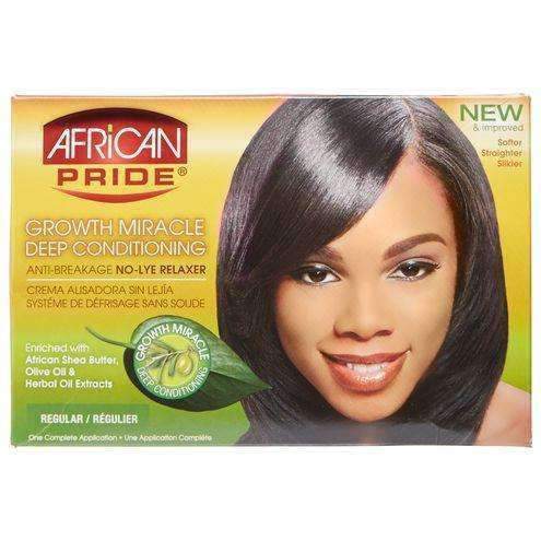 African Pride Olive Miracle No Lye Relaxer Kit - Regular - Beautiful Black Hair