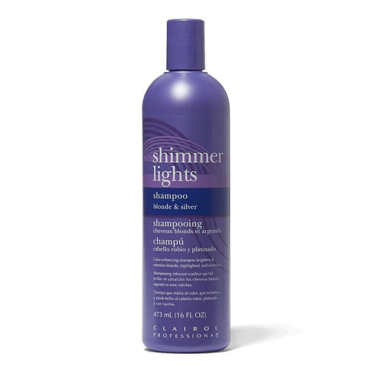 Clairol Professional Shimmer Lights Purple Shampoo for Blonde & Silver Hair 16oz - Beautiful Black Hair