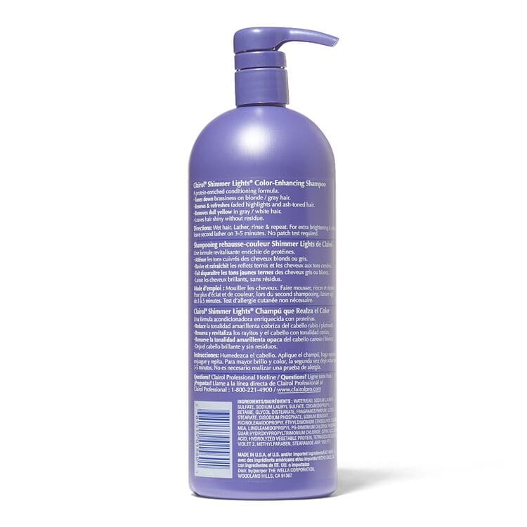 Clairol Professional Shimmer Lights Purple Shampoo for Blonde & Silver Hair 31.5oz