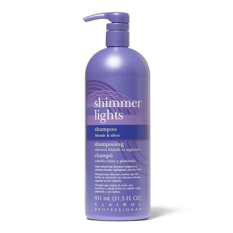 Clairol Professional Shimmer Lights Purple Shampoo for Blonde & Silver Hair 31.5oz - Beautiful Black Hair