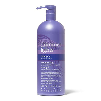 Clairol Professional Shimmer Lights Purple Shampoo for Blonde & Silver Hair 31.5oz - Beautiful Black Hair