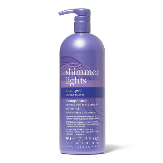 Clairol Professional Shimmer Lights Purple Shampoo for Blonde & Silver Hair 31.5oz - Beautiful Black Hair
