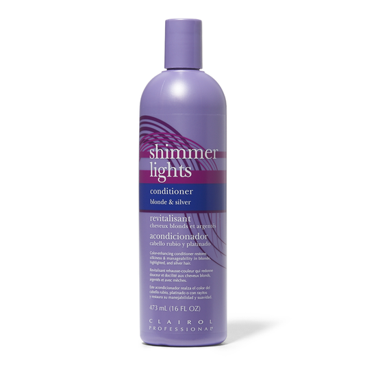 Clairol Professional Shimmer Lights Purple Conditioner for Blonde & Silver Hair 16oz - Beautiful Black Hair