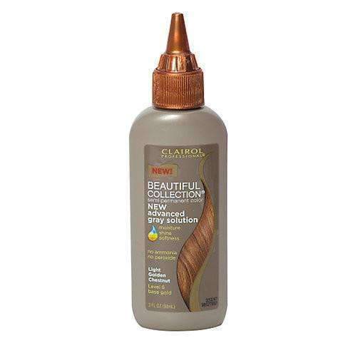 Beautiful Collection Semi-Permanent Advanced Gray Solution - 6G Light Golden Chestnut - Beautiful Black Hair
