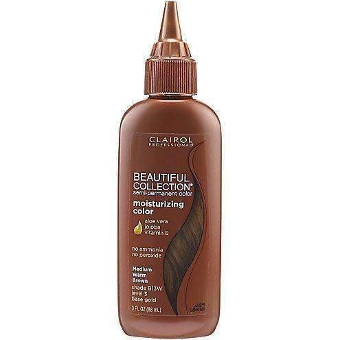 Beautiful Collection Semi-Permanent Haircolor 13W Medium Warm Brown - Beautiful Black Hair