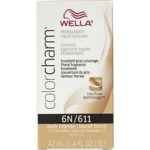 Wella Color Charm Permanent Liquid Hair Color - 6N/611 Dark Blonde - Beautiful Black Hair