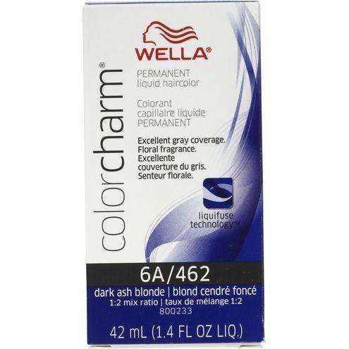 Wella Color Charm Permanent Liquid Hair Color - 6A/462 Dark Ash Blonde - Beautiful Black Hair