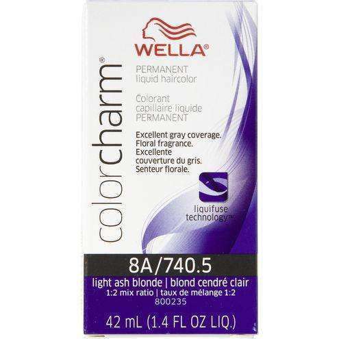 Wella Color Charm Permanent Liquid Hair Color - 8A/740.5 Light Ash Blonde - Beautiful Black Hair