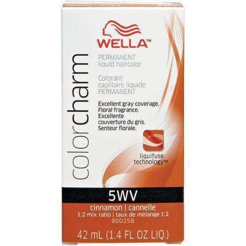 Wella Color Charm Permanent Liquid Hair Color - 5WV Cinnamon - Beautiful Black Hair