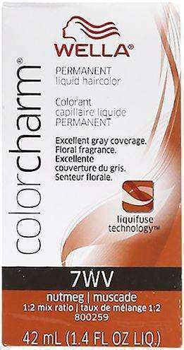 Wella Color Charm Permanent Liquid Hair Color - 7WV Nutmeg - Beautiful Black Hair