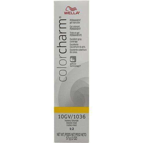 Wella Color Charm Gel Permanent Hair Color - 10GV/1036 Honey Blonde - Beautiful Black Hair