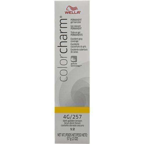 Wella Color Charm Gel Permanent Hair Color - 4G/257 Dark Golden Brown - Beautiful Black Hair