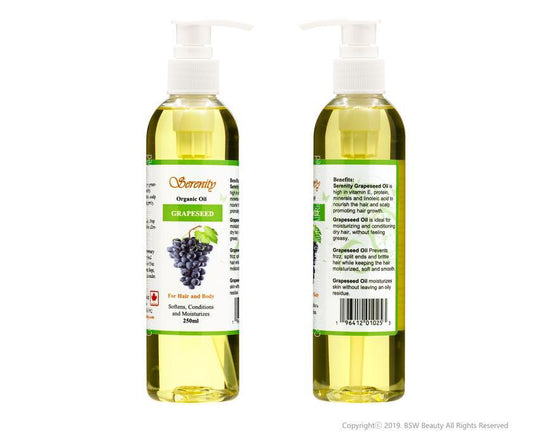 SERENITY GRAPE SEED OIL - Beautiful Black Hair