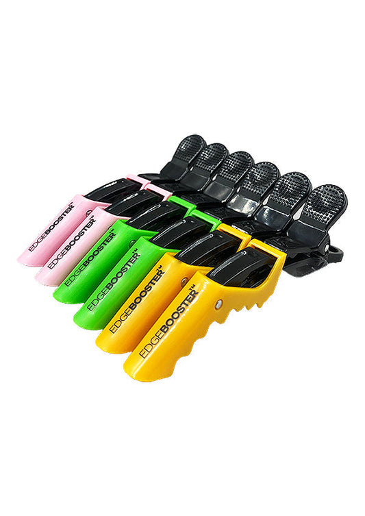 Edge Booster Crocodile Hair Clips Pink, Green  Yellow