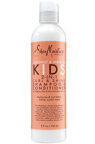 Shea Moisture Kids Coconut & Hibiscus 2-in-1 Curl & Shine Shampoo & Conditioner - Beautiful Black Hair