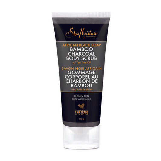 Shea Moisture African Black Soap Bamboo Charcoal Body Scrub - Beautiful Black Hair