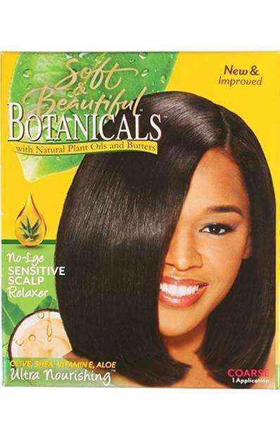 Soft & Beautiful Botanicals No Lye Sensitive Scalp Relaxer 1 Application Coarse - Beautiful Black Hair