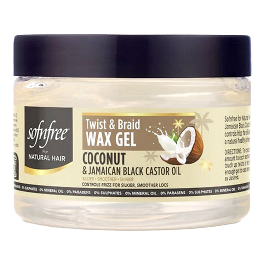 Sofn'free For Natural Coconut & Jamaican Black Castor Oil Twist & Braid Wax Gel