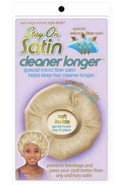 Stay On Satin Drawstring Bonnet - Style 96381 Assorted - Beautiful Black Hair