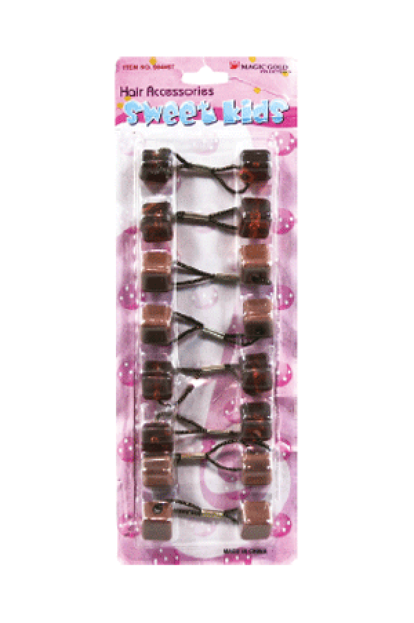 Magic Gold Hair Baubles - Square #SQ12 Two-Tone Brown - Beautiful Black Hair