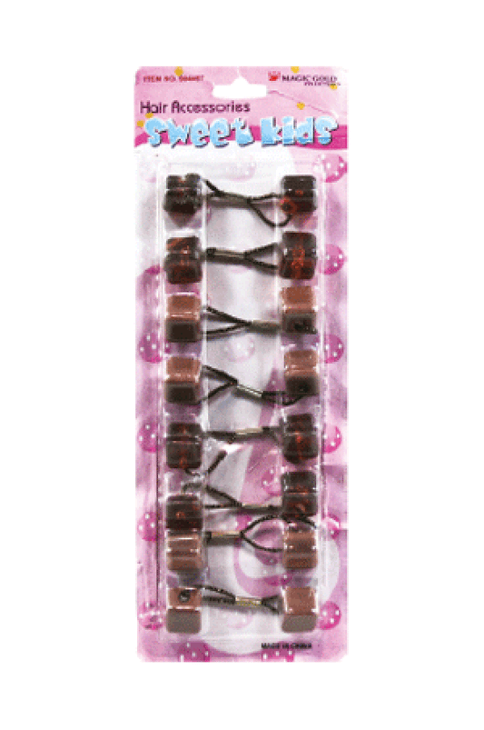 Magic Gold Hair Baubles - Square #SQ12 Two-Tone Brown - Beautiful Black Hair