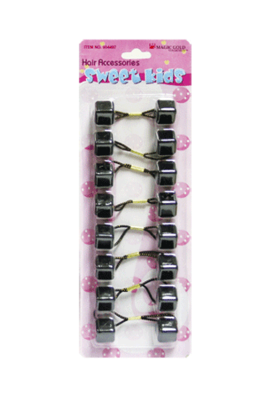 Magic Gold Hair Baubles - Square #SQ1 Black - Beautiful Black Hair