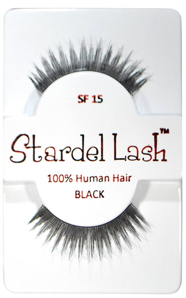 Stardel Lash 100% Human Hair Lashes - SF 15 Black