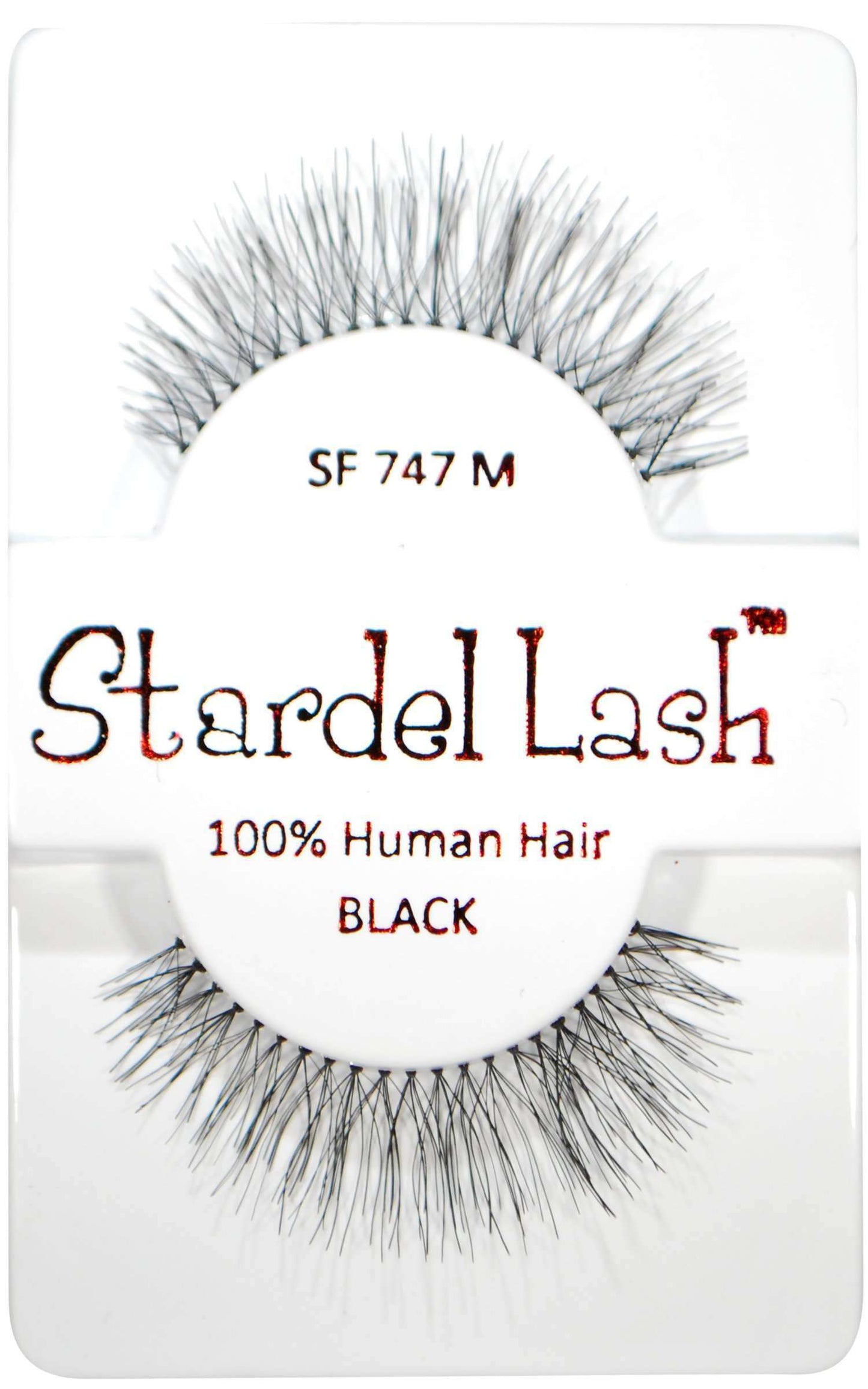 Stardel Lash 100% Human Hair Lashes - SF 747 M Black - Beautiful Black Hair