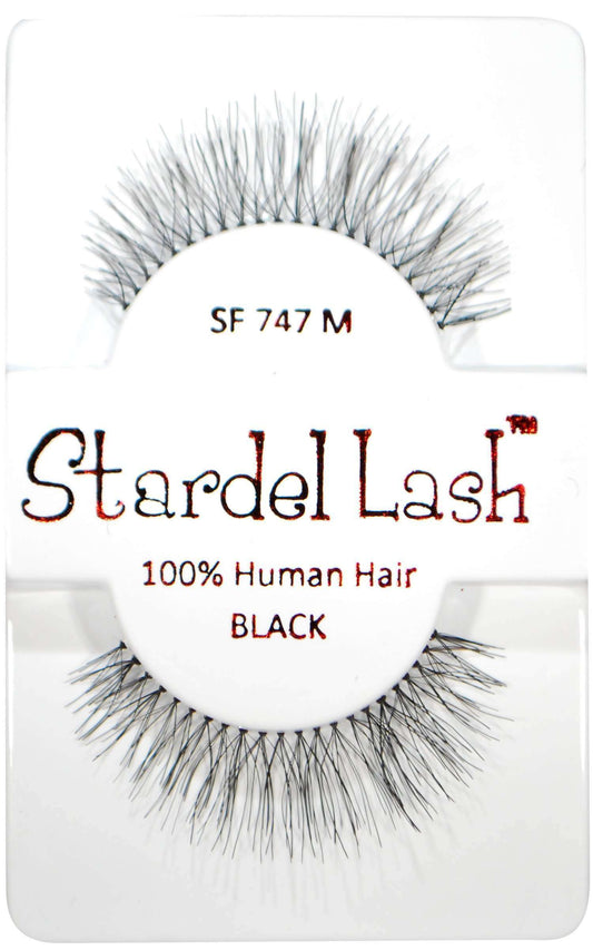 Stardel Lash 100% Human Hair Lashes - SF 747 M Black - Beautiful Black Hair