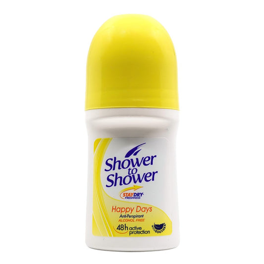 Shower To Shower Women's Roll On Deodorant - Happy Days
