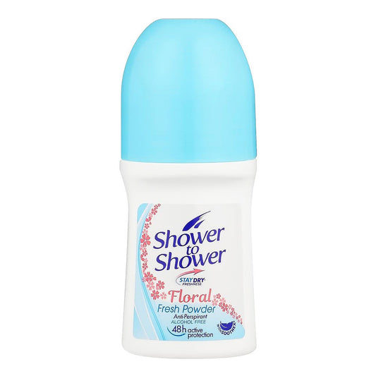 Shower To Shower Women's Roll On Deodorant - Floral Fresh Powder