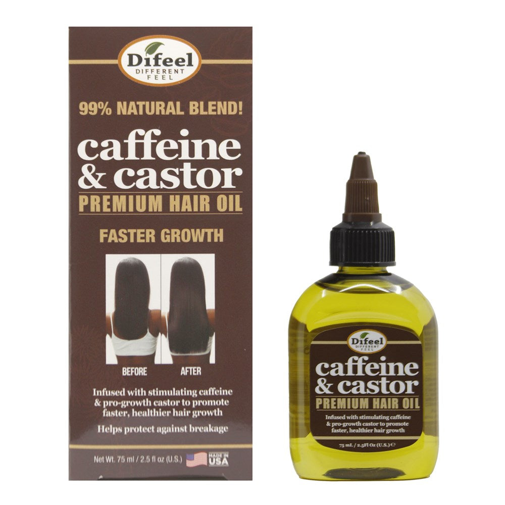 Difeel Caffeine & Castor Premium Hair Oil 2.5oz