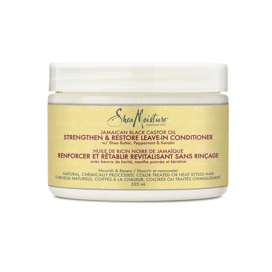 Shea Moisture Jamaican Black Castor Oil Strengthen, Grow & Restore Leave-In Conditioner 11oz - Beautiful Black Hair