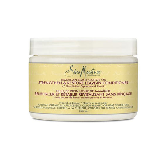 Shea Moisture Jamaican Black Castor Oil Strengthen, Grow & Restore Leave-In Conditioner 11oz - Beautiful Black Hair