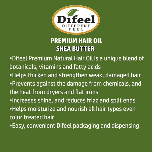 Difeel Premium Natural Hair Oil - Shea Butter Oil