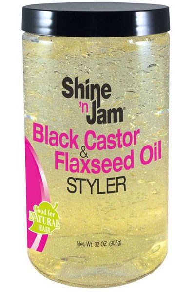 Shine ’n Jam Black Castor & Flaxseed Oil Styler 32oz