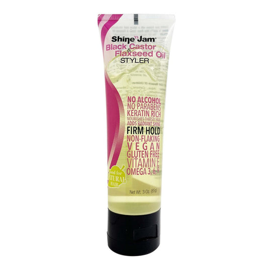 Shine ’n Jam Black Castor & Flaxseed Oil Styler 3oz