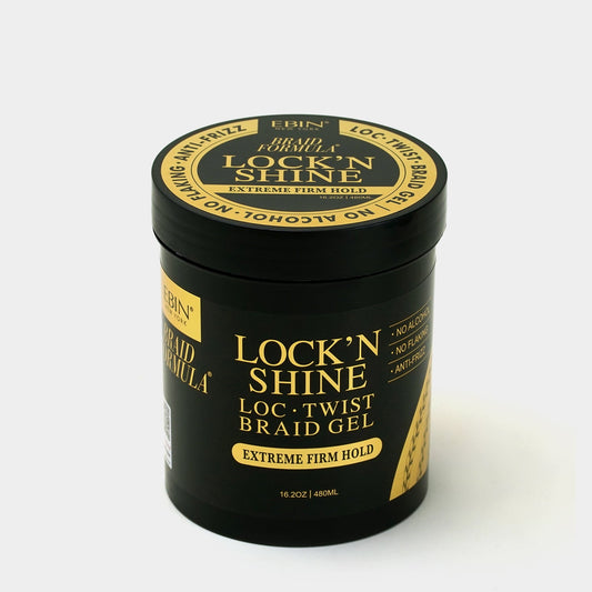 EBIN Braid Formula Lock'n Shine Loc, Twist, Braid Gel - Extreme Firm Hold 16.2oz