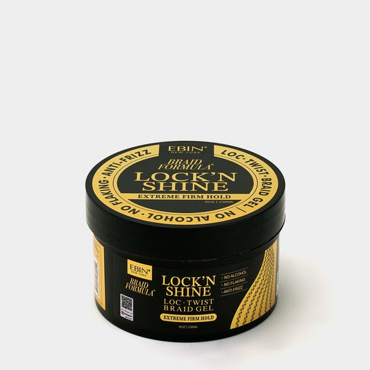 EBIN Braid Formula Lock'n Shine Loc, Twist, Braid Gel - Extreme Firm Hold 8oz