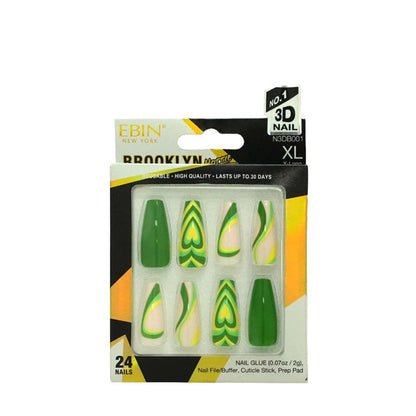 EBIN Press-On Nails Brooklyn Hottie X-Long #N3DB001